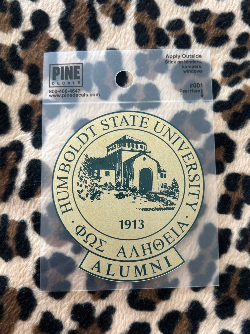 HUMBOLDT STATE UNIVERSITY 🌲 Alumni Gold Sticker Decal College California NorCal